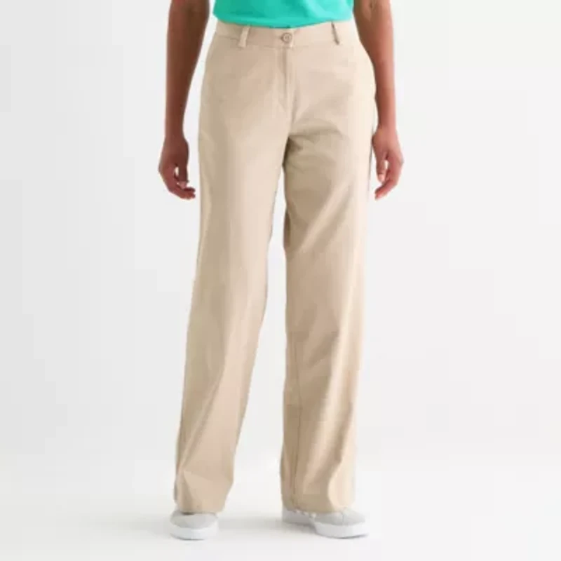 IZOD Womens Wide Leg Juniors Flat Front Pant