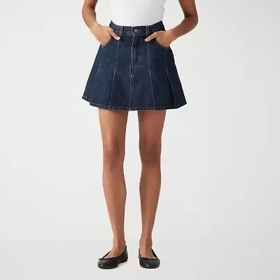 Levi's Womens Mid Rise Mini Pleated Skirt