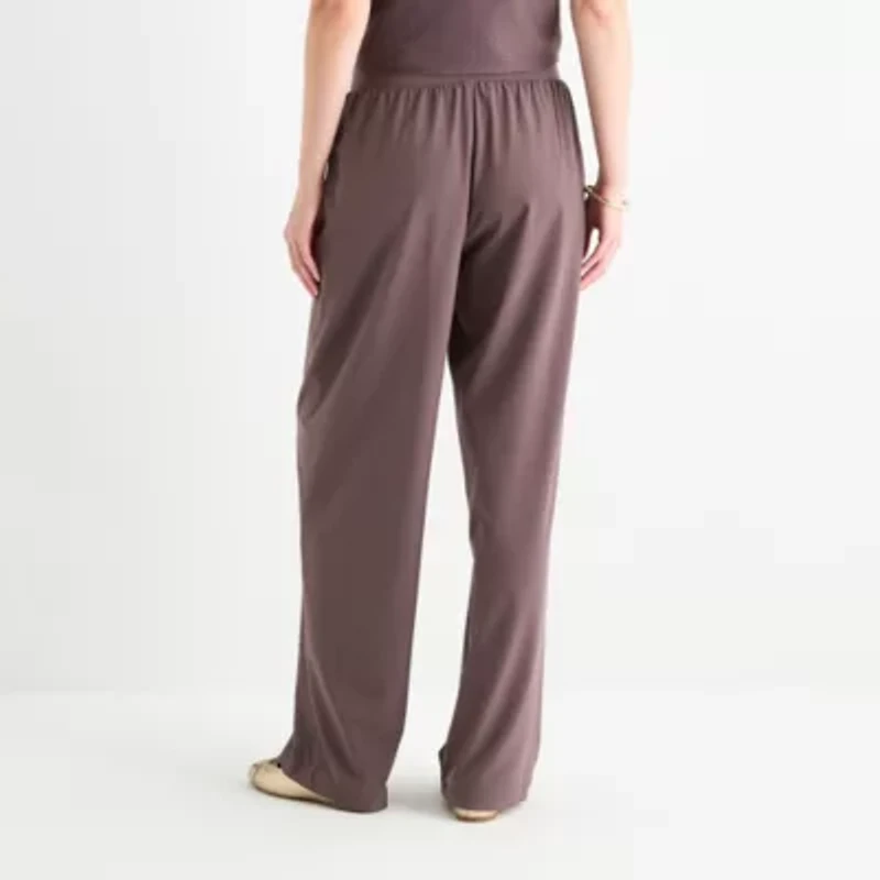 Stylus Womens Mid Rise Wide Leg Palazzo Pant