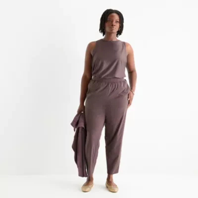 Stylus Womens Plus Slim Mid Rise Jogger Pant