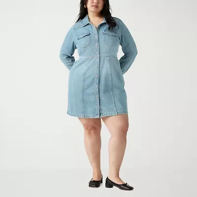 Levi's Flynn Dress Womens Long Sleeve Plus Shirt
