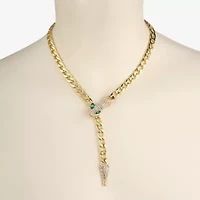 Bijoux Bar Gold Tone Snake Womens 20 Inch Y Necklace