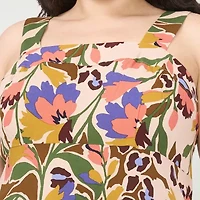 Sam And Jess Womens Sleeveless Floral Plus Maxi Dress