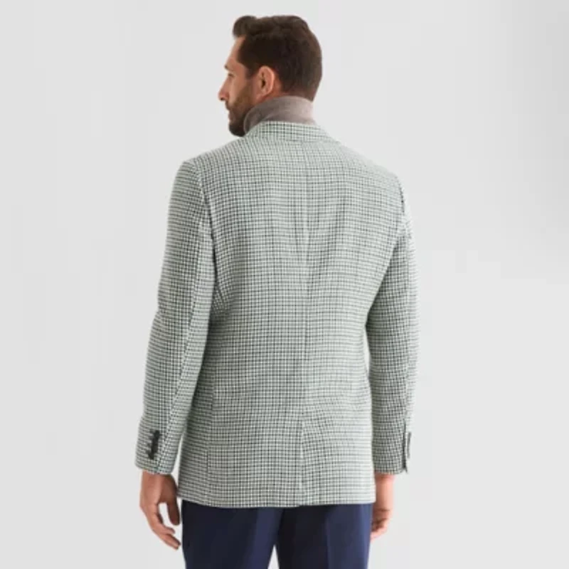 Stafford Houndstooth Mens Classic Fit Sport Coat