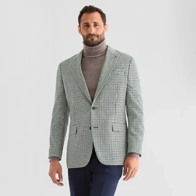 Stafford Houndstooth Mens Classic Fit Sport Coat