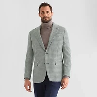 Stafford Houndstooth Mens Classic Fit Sport Coat
