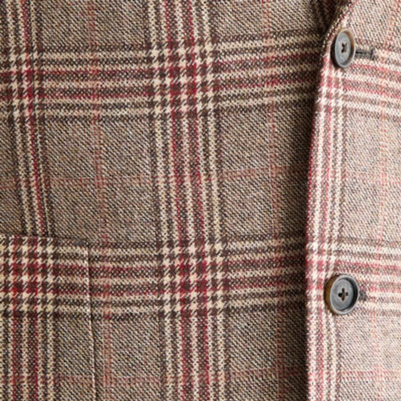 Stafford Mens Plaid Classic Fit Sport Coat