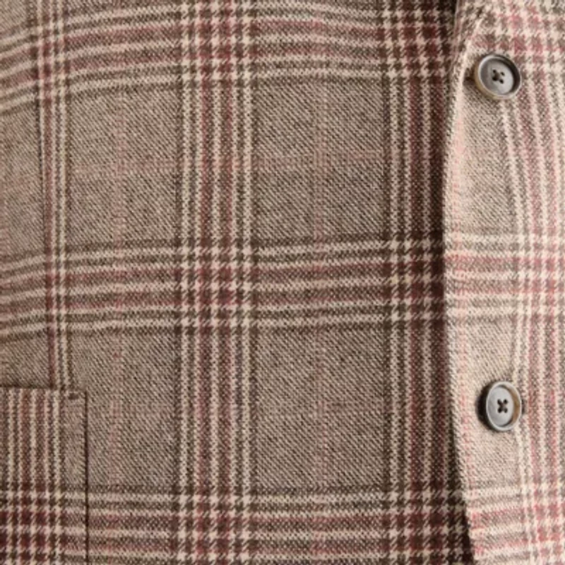 Stafford Mens Big and Tall Plaid Classic Fit Sport Coat