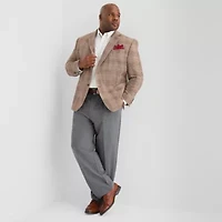 Stafford Mens Big and Tall Plaid Classic Fit Sport Coat