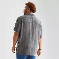Arizona Mens Big and Tall Short Sleeve Button Down Shirt
