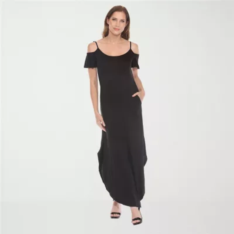 White Mark Womens Short Sleeve Sundress