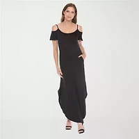 White Mark Womens Short Sleeve Sundress