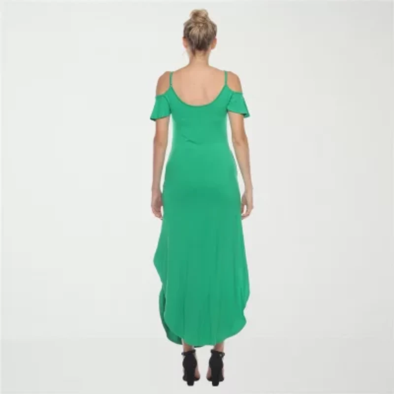 White Mark Womens Short Sleeve Sundress