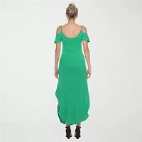 White Mark Womens Short Sleeve Sundress