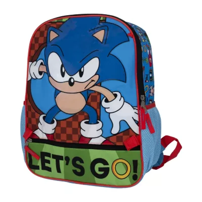Licensed 5 Piece Super Sonic Backpack Set with Matching Lunch Bag