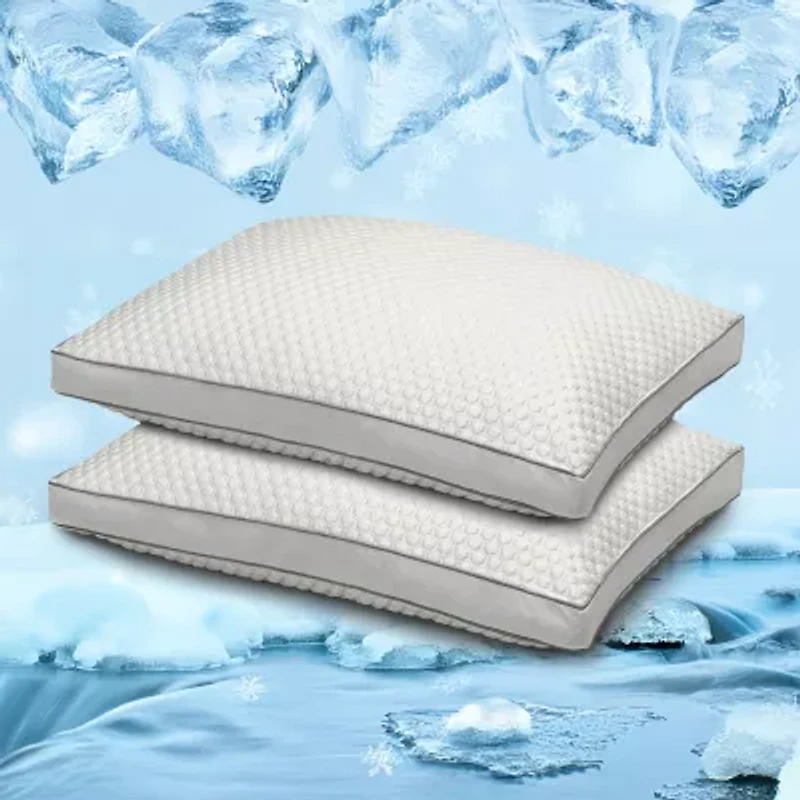 Ella Jayne Arctic Chill Cooling Pillow, Medium Density, for All Sleep Positions, Set of 2