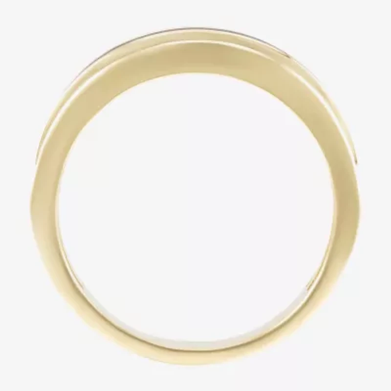 (Champagne / I2-I3) Mens 7MM 1/2 CT. T.W. Genuine Champagne Diamond 10K Gold Wedding Band