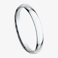 Womens 10K White Gold 2MM Comfort-Fit Wedding Band