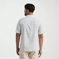 Cubavera Mens Short Sleeve Classic Fit Button-Down Shirt