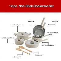 Cooks Wave Ceramic 12-pc. Non-Stick Cookware Set