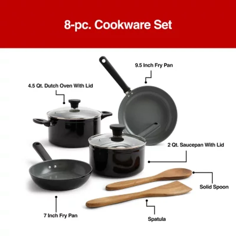 Cooks Ceramic 8-pc. Cookware Set
