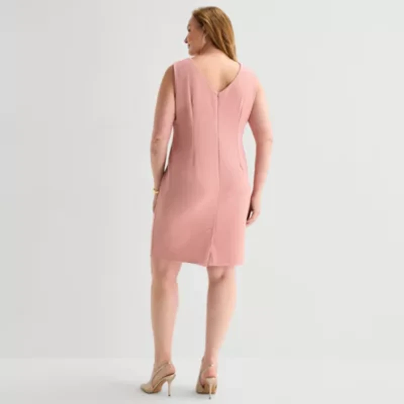 Maya Brooke Womens Plus Jacket Dress