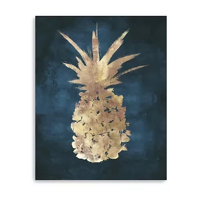 Lumaprints Golden Night Pineapple Giclee Canvas Art