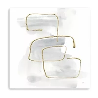 Lumaprints Cool Gray Gold I Canvas Giclee Canvas Art