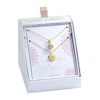 Sparkle Allure Womens Red Cubic Zirconia Necklace Set