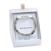 Sparkle Allure Empowerment Labradorite Womens Gray Bar Beaded Bracelet