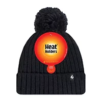 Heat Holders  Arden Ribbed Pom Womens Moisture Wicking Beanie