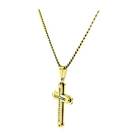 Mens Cubic Zirconia Stainless Steel Cross 2-pc. Jewelry Set