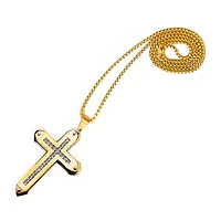 Mens Cubic Zirconia Stainless Steel Cross 2-pc. Jewelry Set