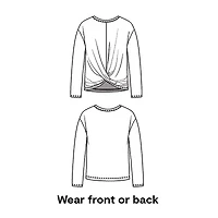 Xersion Little & Big Girls Round Neck Long Sleeve T-Shirt