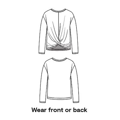 Xersion Little & Big Girls Round Neck Long Sleeve T-Shirt