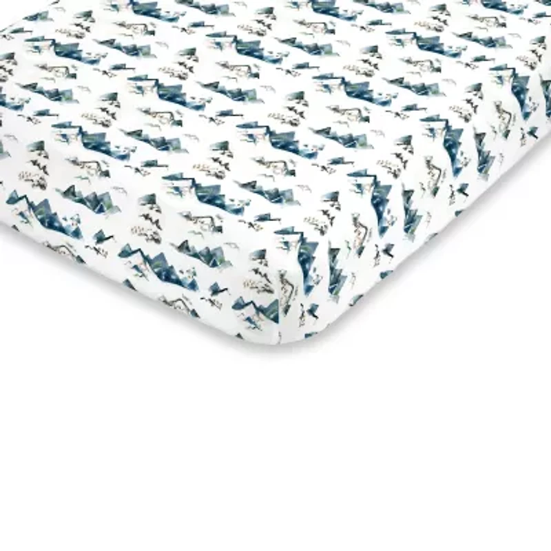 Nojo Watercolor Mountain  Mini Crib Sheet