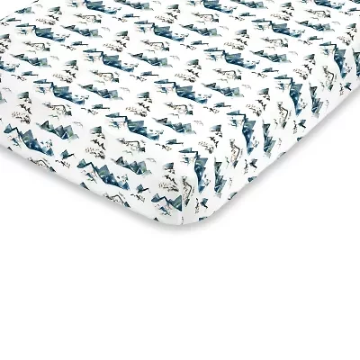 Nojo Watercolor Mountain  Mini Crib Sheet