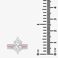 Signature By Modern Bride (G-H / Vs2-Si1) Womens 4 CT. T.W. Lab Grown White Diamond 14K Gold Marquise Side Stone Bridal Set