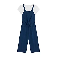 Knit Works Big Kid Girls Round Neck Short Sleeve 2-pc. Jumpsuit