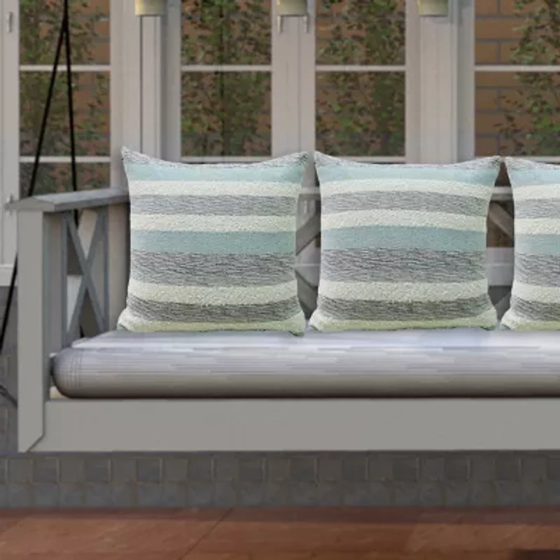 Vibhsa Textured Stripe Square Throw Pillow