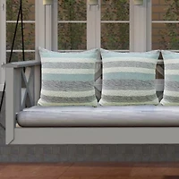 Vibhsa Textured Stripe Square Throw Pillow