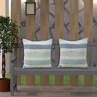 Vibhsa Dobby Weave Textured Square Throw Pillow