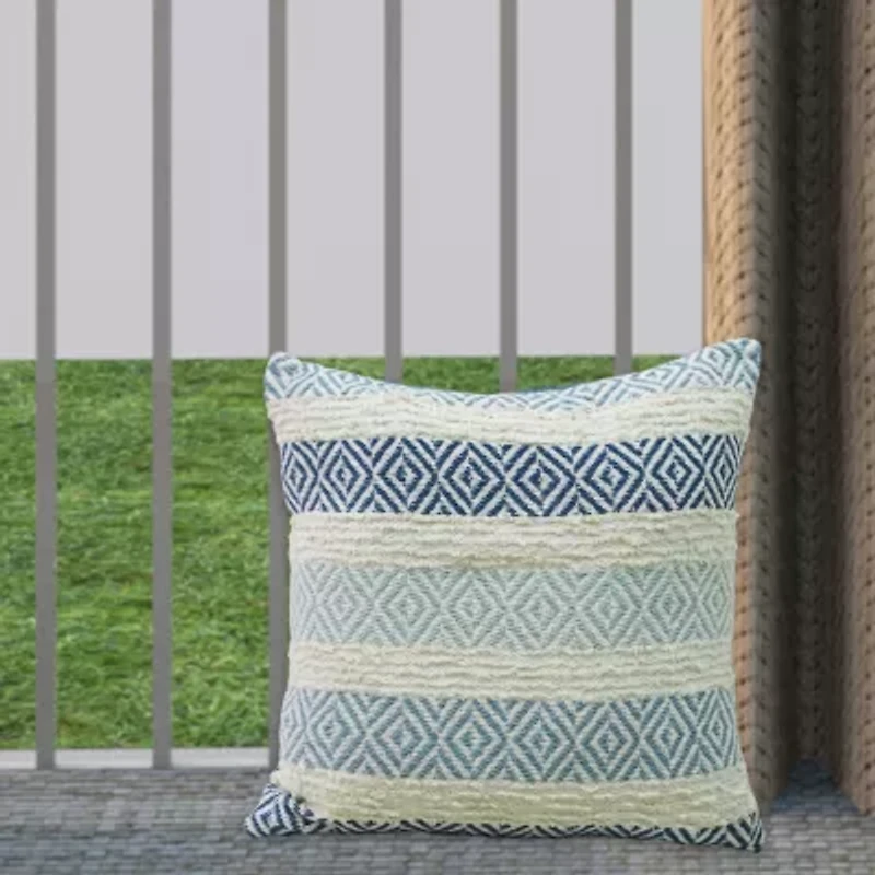 Vibhsa Dobby Weave Textured Square Throw Pillow