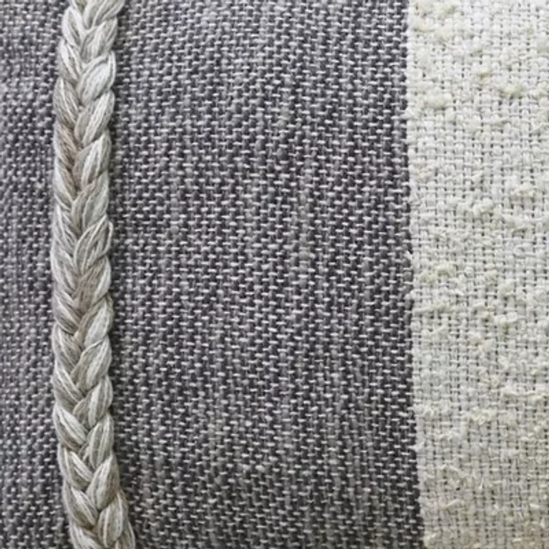 Vibhsa Wooden Textured Rectangular Throw Pillow