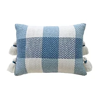 Vibhsa Plaid Decorative Rectangular Throw Pillow