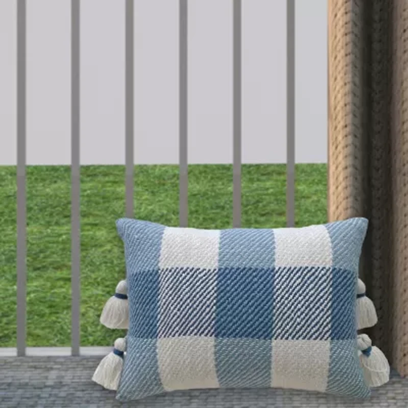 Vibhsa Plaid Decorative Rectangular Throw Pillow