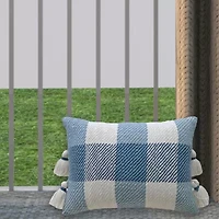 Vibhsa Plaid Decorative Rectangular Throw Pillow