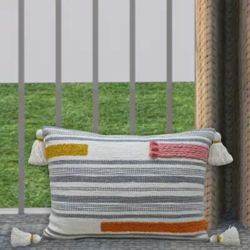 Vibhsa Braid Couching Rectangular Throw Pillow