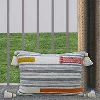 Vibhsa Braid Couching Rectangular Throw Pillow