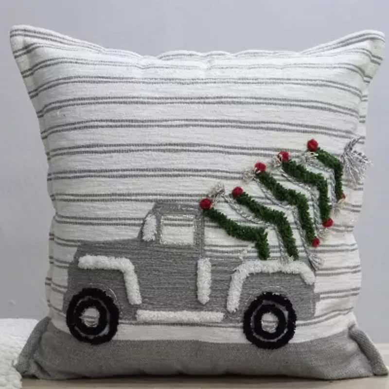 Vibhsa Holiday Car Throw Square Throw Pillow